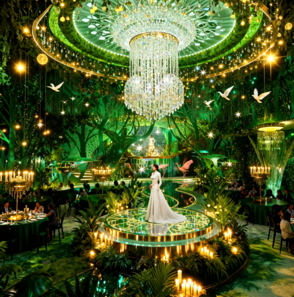 绿意围裹的林筑婚礼堂：自然与精致的空间交织